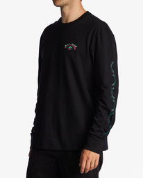 3 Throw Back - Long Sleeve T-Shirt for Men Black ABYZT01720 Billabong