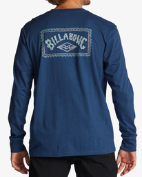 billabong, A/DIV Arch - T-shirt manches longues en matière biologique pour Homme, SPACE BLUE (brq0) A/DIV Arch - Organic Long Sleeve T-Shirt for Men ABYZT01733