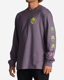 1 Contrast Long Sleeve T-Shirt Purple ABYZT01742 Billabong