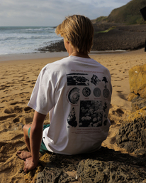 1 Tidal Research - T-shirt orgânica para Homem Branco ABYZT01746 Billabong