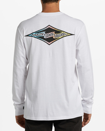 billabong, Crayon Wave - Long Sleeve T-Shirt for Men, WHITE (wht) Crayon Wave - Long Sleeve T-Shirt for Men ABYZT01884