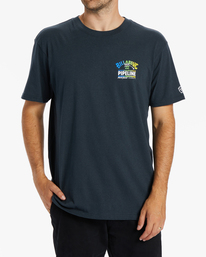 0 Pipeline Poster - T-Shirt voor Heren Blue ABYZT01905 Billabong