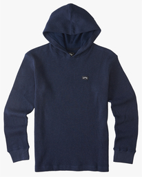 0 Boys' Keystone Pullover Thermal Hoodie Blue B9013BKE Billabong