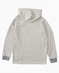 1 Boys' Keystone Pullover Thermal Hoodie White B9013BKE Billabong