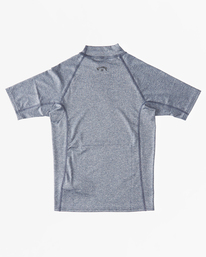 1 Boys' Short Sleeve Wave Rashguard Blue BR01LBWA Billabong