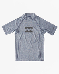0 Boys' Short Sleeve Wave Rashguard Blue BR01LBWA Billabong