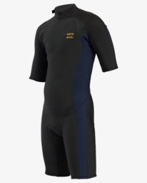 0 2/2 Boy's Absolute Back Zip Flatlock Short Sleeve Spring Wetsuit  BWSP3BAB Billabong