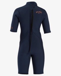 4 2/2 Boy's Absolute Back Zip Flatlock Short Sleeve Spring Wetsuit  BWSP3BAB Billabong