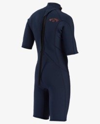 5 2/2 Boy's Absolute Back Zip Flatlock Short Sleeve Spring Wetsuit  BWSP3BAB Billabong