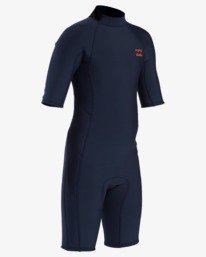 3 2/2 Boy's Absolute Back Zip Flatlock Short Sleeve Spring Wetsuit  BWSP3BAB Billabong