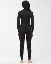 billabong, 5/4mm Synergy - Combinaison Back Zip pour Femme, BLACK PALMS (2835) 5/4mm Synergy - Back Zip Wetsuit for Women C45G52BIP2