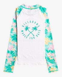 billabong, Pastel Dream Girls - Lycra manches longues UPF 50 pour Fille 8-16 ans, LIGHT LAGOON (ggf0) Pastel Dream Girls - Long Sleeve UPF 50 Rash Vest for Girls 8-16 EBGWR00102
