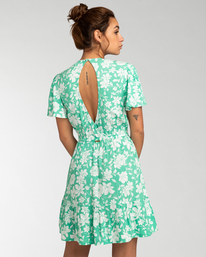 billabong, Spring Light - Vestitino fasciante da Donna, SWEET GRASS (gkz0) Spring Light - Mini Wrap Dress for Women EBJWD00120