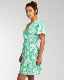 3 Spring Light - Mini Wrap Dress for Women Green EBJWD00120 Billabong