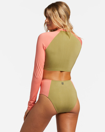 2 A/Div Crop - Colete protector curto de manga comprida para Mulher Verde EBJWR03007 Billabong