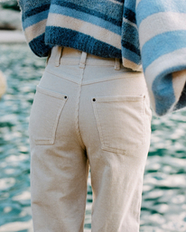 Gold - Corduroy Trousers for Women  F3PT01BIF2