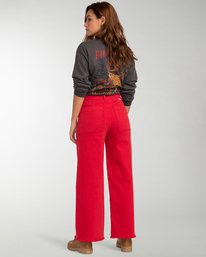 2 Free Fall - Broek met wijde pijpen voor Dames Red F3PT03BIF2 Billabong