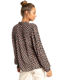 billabong, By Night 2022 - Blouse manches longues pour Femme, OFF BLACK (0328) By Night 2022 - Long Sleeve Blouse for Women F3TP09BIF2