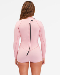 2 2mm Spring Fever - Springsuit met Lange Mouw voor Dames Pink F42F13BIF2 Billabong