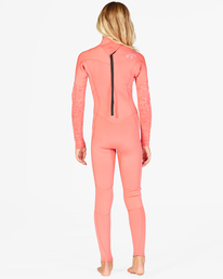 billabong, 4/3 Synergy - Haut en néoprène back zip pour Fille 8 - 14, VINTAGE CORAL (0401) 4/3 Synergy - Back Zip Wetsuit for Girls 8 - 14 F44G40BIF2