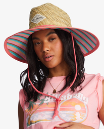 2 Tipton Straw Lifeguard Hat Pink JAHWNBTI Billabong
