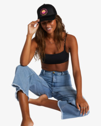 5 Across Waves - Boné Trucker para Mulher Preto JAHWQBAC Billabong