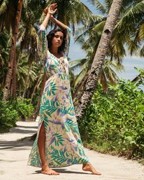 places to be blue print maxi dress billabong