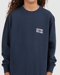 5 Boy's Shadow Diamond Crewneck Sweatshirt Blue UBBFT00102 Billabong