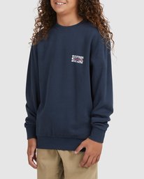 2 Boy's Shadow Diamond Crewneck Sweatshirt Blue UBBFT00102 Billabong