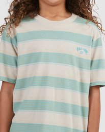 5 Boy's Hector Stripe Short Sleeve T-Shirt Beige UBBKT00102 Billabong