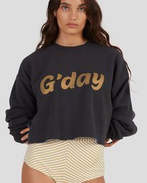 4 Hey Gday Cropped Crew Black UBJFT00103 Billabong