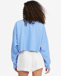 3 Hey Gday Cropped Crewneck Sweatshirt Grey UBJFT00103 Billabong