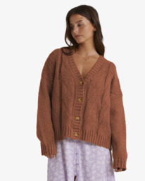 0 Just Fine Cardigan Brown UBJSW00106 Billabong