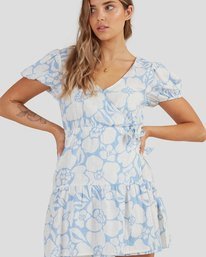 4 Beyond Blue Wrap Dress  UBJWD00164 Billabong