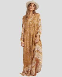 1 Shine On Eco Maxi Dress Yellow UBJWD00168 Billabong