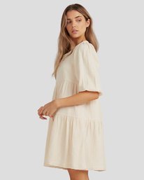 3 Valentine Tiered Mini Dress White UBJWD00171 Billabong