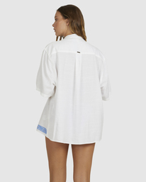 2 On Vacation Oversized Button-Down Shirt White UBJWT00149 Billabong