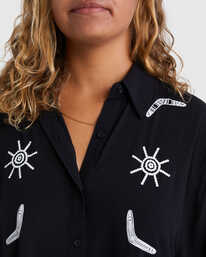 5 Otis Boomerang - Camisa de manga curta para Mulher Preto UBJWT00188 Billabong