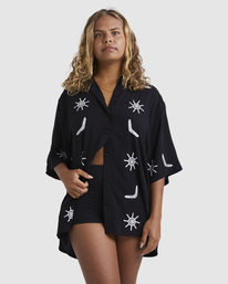 1 Otis Boomerang Short Sleeve Shirt Black UBJWT00188 Billabong