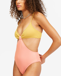 6 Hi Life Freya One Piece Swimsuit Yellow UBJX100122 Billabong