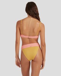 4 Hi Life Paneled Bra Bikini Top Yellow UBJX300155 Billabong