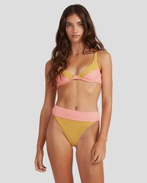 1 Hi Life Paneled Bra Bikini Top Yellow UBJX300155 Billabong