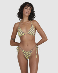 5 Shallow Rays Slide Tall Triangle Bikini Top Yellow UBJX300226 Billabong