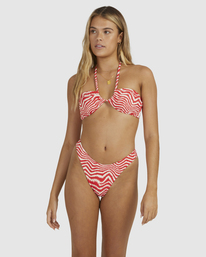 3 Vibration Drew 2-Way Bikini Top Red UBJX300394 Billabong