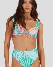7 Mystic Beach Hi Maui Rider Bikini Bottoms Blue UBJX400143 Billabong
