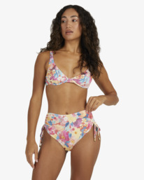 2 Summer Bliss Ruched - Braguita de bikini retro para Mujer Rojo UBJX400376 Billabong