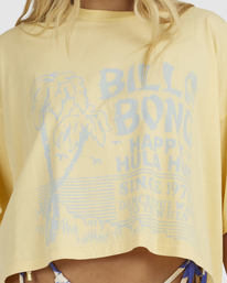 3 Hula Hut Crop Oversized T-Shirt Yellow UBJZT00255 Billabong