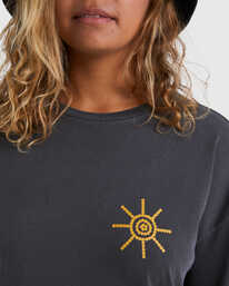 5 Otis Sunrise - Übergroßes T-Shirt für Frauen Schwarz UBJZT00314 Billabong