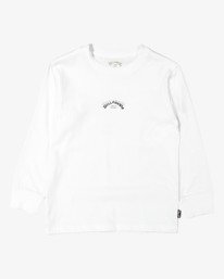 3 Boy's (2-7) Groms Core Arch Long Sleeve T-Shirt White UBTZT00113 Billabong