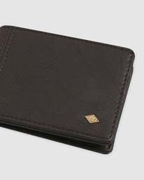 3 Revival Slim Line Bi-Fold Wallet Brown UBYAA00111 Billabong